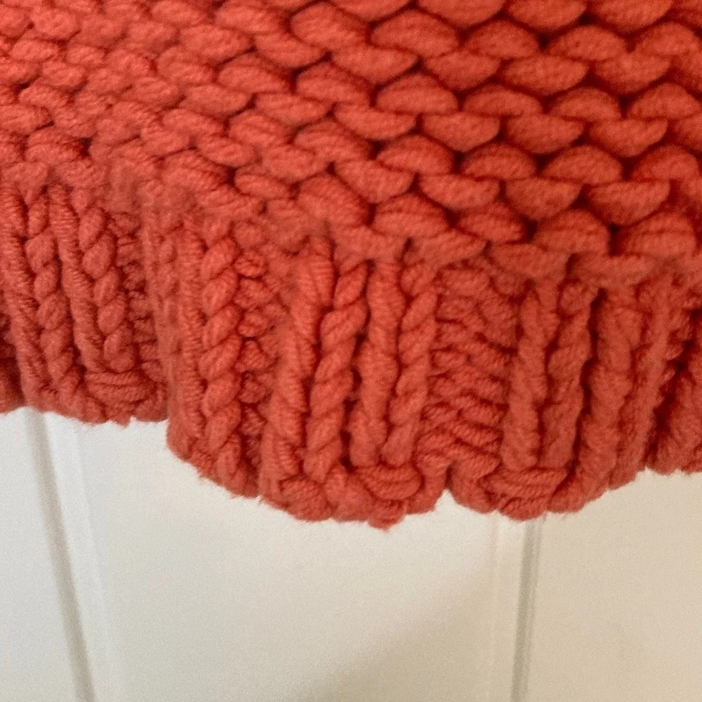 J Crew Women's Orange High Neck‎ Knit Sweater Size XS Long Sleeve Fitted
